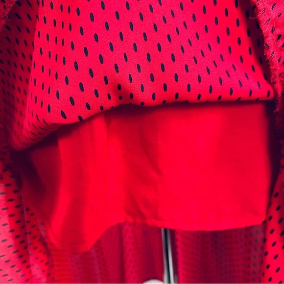 Banana Republic Red Midi Dress with Ruffle Sleeves - Picture 3 of 13